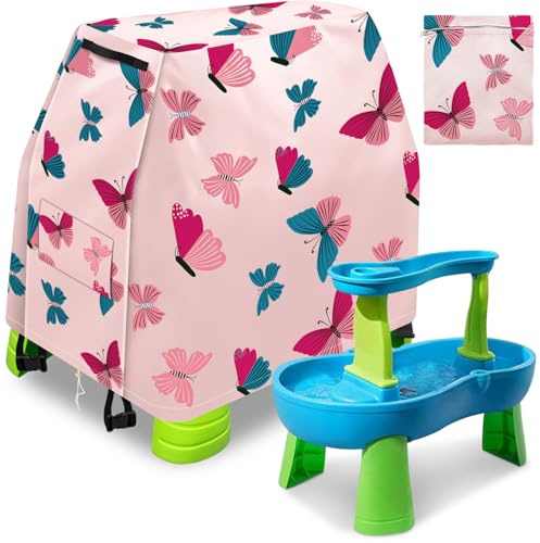 Intoypad Kids Water Table Cover for Step2 Rain Showers Water Table Accessories, Outdoor Toys Waterproof Sunshade Dust Cover for Toddlers 1-3 Outdside Step 2 Watertable Toys for Kids Ages 3-5