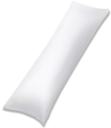 MH Home Long Bolster Body Pillow - 100% Hollowfibre Filling - Comfort Pregnancy Maternity Orthopedic Soft Support for Side and Back Sleepers Pillow Only (Double(48x137cm))