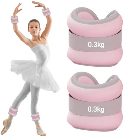 2 Pesas para Tobillos ajustables, Tobilleras con Peso para Principiantes y Niños, Manguitos de Peso, Pesas para Tobillos y Muñecas Portátiles Duraderas para Yoga, Danza, Pilates, AeróBic