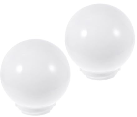 CLISPEED 2 piezas Pantalla de Lámpara Esférica Acrílica Opal para Exteriores Recambio de Bola para Luz de Poste de Resistente y Fácil de Instalar para Decoración de Jardín y Patio