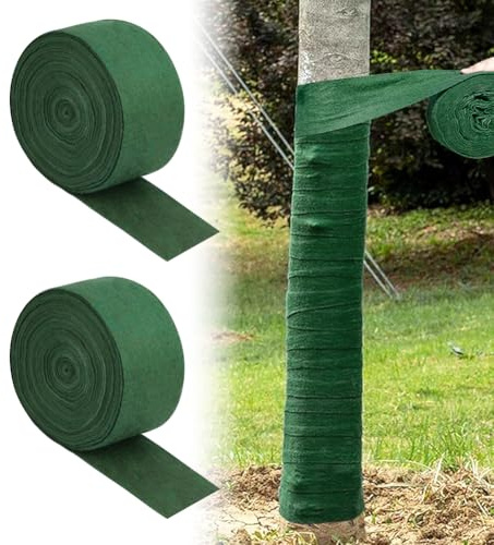 NUTKIT Trädskydd, omslagsrullar, trädgård, frostskydd, rulle, frostskydd för växter, för vinter, håller utomhusväxter, varma och fuktgivande, 2 rullar x 12 cm x 20 m