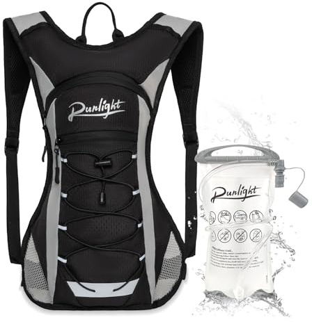 Runlight Sac à dos d'hydratation léger pour homme et femme avec poche d'eau de 1,5 L, sac à dos hydro-eau pour la course, la randonnée, le cyclisme, l'escalade, le vélo