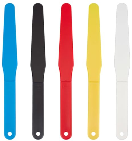 OLYCRAFT 5Pcs Screen Printing Spatula 1.2” Width Plastic Spatulas Ink Scoop Screen Printing Shovel Silk Screen Printing Shovel Goop Scoop for Silk Printing - 5 Colors