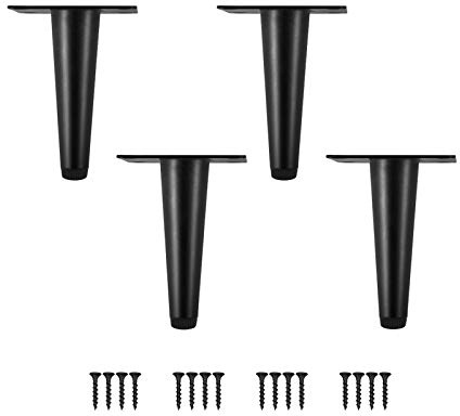 SIVIKIO Piedini per Mobili in Metallo 4pezzi Gambe per Mobili con Base in Gomma Antiscivolo per Mobile TV Mobile Bagno