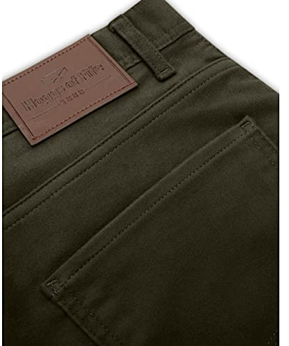 Hoggs of Fife Carrick Stretch Technical Moleskin Jeans Olive 34''