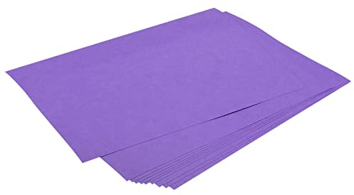 sourcing map Papier Cartonné Scrapbook Papier 21cm x 29.7cm x 0.3mm, 250g/m2, Solide Couleur Cartonné pour Nouvel Année Arts, Cartes Vœux, Étiquettes Cadeaux, Foncé Violet Paquet de 10