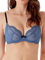Gossard Superboost Lace Plunge Bra Moonlight Blue Blue 28DD