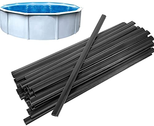 Coping Strips för Pool Liner,Runda överjordiska poolskyddsremsor | Svart Coping Clip-byte för rund oval pool, återanvändbar pooltillbehör Luckxing