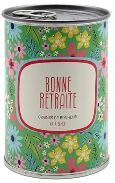 Mauvaises Graines - Kit de Plantes à Semer en Boîte - Cadeau de retraite Cadeau Original Amis Famille Fêtes - Ultra Simple à Utiliser - 100% Fabriqué en France (Bonne retaite)