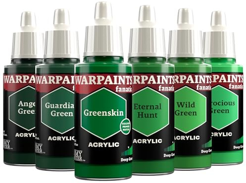 The Army Painter, Warpaints Fanatic Flexible Triad: Deep Greens, 6 x 18 ml Akrylfärg, Hobbyfärg för Miniatyrer, Kvalitetsfärg för Miniatyrkrigsspel
