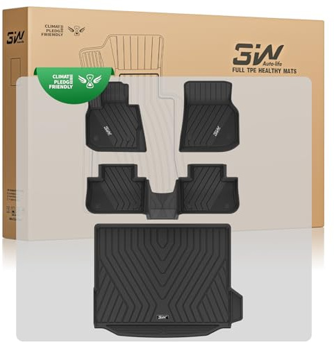 3W BMW X3 G01 2018-2024 alfombrillas y alfombrilla para maletero, no apto para PHEV, Thorex para todo tipo de climas, alfombrillas a medida, 1-2 filas y alfombrillas para maletero, juego de