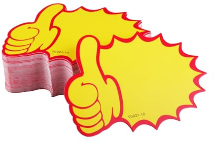 hocadon 120Pz Etiqueta de Venta de Papel 8x11cm Etiquetas de Precio de Venta Caracteres de Starburst Fluorescentes Para Su Uso en Supermercados Tiendas Tiendas Minoristas Garajes