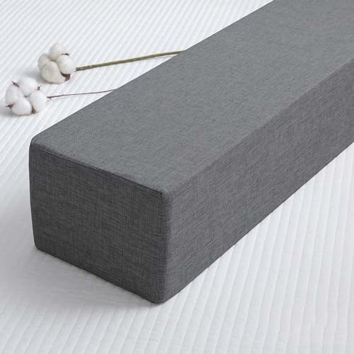 CCXXYGWJ Sänggavel av skum för singel/dubbel/hel/queen/king size-säng Anpassad storlek Gap Filler Kudde Bolster Cover för madrass till Sänggavel Gap 150x15x10cm Mörkgrå