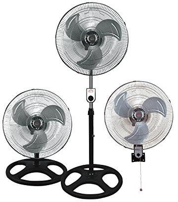 DCG VE1695 - Ventilatore 3 in 1 Colonna Tavolo e Muro, Diametro 45cm, Altezza regolabile, 155cm max