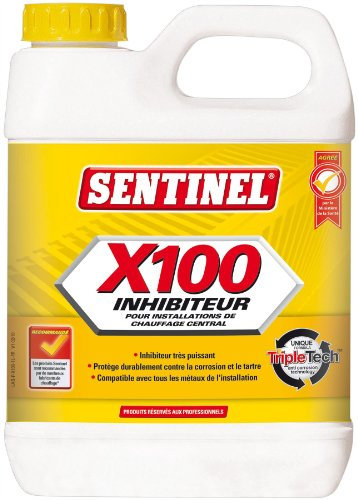 INIBITORE INCROSTAZIONI E CORROSIONE SENTINEL X100, PER MUOVI IMPIANTI DI RISCALDAMENTO, 1 LT, SNT X100L-12X1L-EXPB.