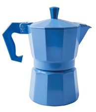 Excelsa Caffettiera Color 1 Tazza, Alluminio, Blu, Fino a 2 Tazze