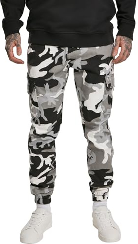 Urban Classics Men's Camo Cargo Jogging Pants 2.0 Trouser, Multicolor snow camo, 32