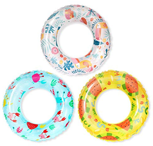 Aufblasbare Pool Schwimmer für Kinder - 3 Pack Schwimmen Ring Tube Spielzeug für Schwimmbad im Freien Strand Party