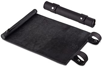 Melia Outlet RPG tärningsmatta – handgjord äkta läder Dice Tray (B-vara eller restposter) | rullbar kub för penna & papper, D & bordsskiva spel (Pure Black)