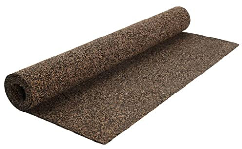 vidaXL Rouleau de liège en caoutchouc 100x200 cm 5 mm, revêtement mural, sous-couche de sol, sous-couche d'isolation, feuille de liège