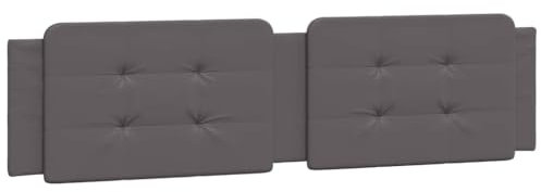 vidaXL Kissen für Kopfteil Zadar, Wandpolster Polsterpaneel Bettkopfteil, Rückenkissen Polsterkopfteil Wandkissen Schlafzimmer, Grau 200cm Kunstleder