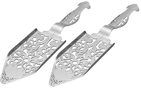 Mikinona 2pezzi Cucchiaio Inossidabile Per Assenzio Cucchiaio Dripper Rete Per Zucchero Cubo Strumento Per Cocktail Elegante e Pratico