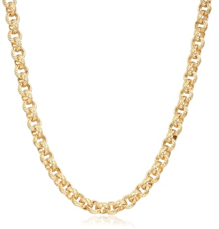 9mm Gold Chunky Belcher Chain Necklace, 24-Inch, 92g, Gold Plated - Bling King London