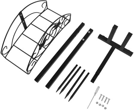 Support de Tuyau d'arrosage Amovible, Support de Tuyau d'arrosage Robuste, Support de Rangement pour Tuyau d'arrosage extérieur, Design élégant, matériau en Fer, Grande Taille