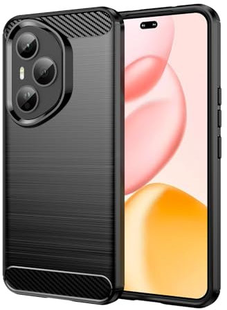 Wookfiss Funda para Honor 400 Pro, Fibra de Carbono Carcasa Protectora, Suave TPU Silicona Delgada Anti-Choques Case