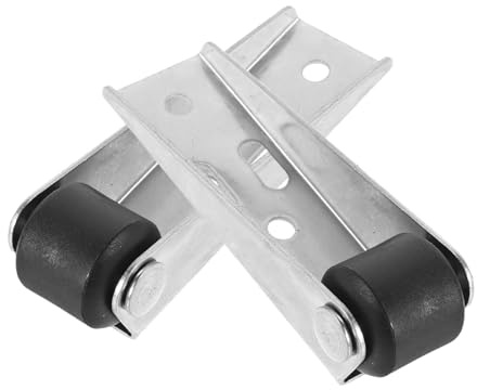 HOMOCONO 2 SäTze Verzinkte Stahl Und Pp Nylon Holz TüR StüTzrad Absenkendes TüRrollen System FüR Flexible Bewegung Und Stabilen Halt an MöBeln Und Gartentoren