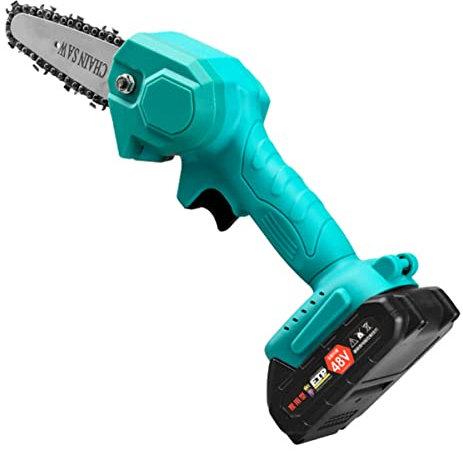 BESTonZON Eléctrica Recargable Mini Motosierra De Batería Para Carpintería Motosierra Eléctrica Sola Mano Para Tala Uso Jardín