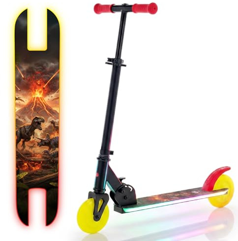SUN BABY LUMI RIDE Sparkcykel Barn 2 Hjul från 3 År LED | 7 färger, 20 program, 3 nivåer av styrhöjdsjustering, fotbroms, avtagbara handtag