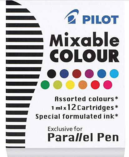 Pilot Refills Parallel - 12 Colors Assorted Fountain Pen Cartridge - P77312