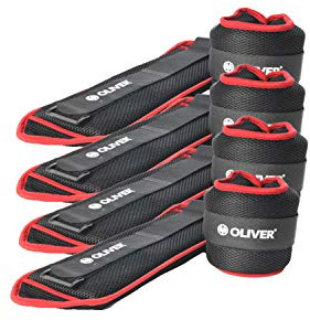 Oliver Manchettes de poids 0,5–0,75–1 – 1,5–2 kg | pour de pied et de main Articulations – Course De Manchette Grün - 4 Paar à 1,5 kg