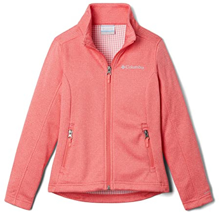 Columbia Youth Girls Park View Fleecejacke mit durchgehendem Reißverschluss, Blush Pink Heather, XL