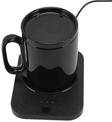 Kaffevärmare, Smart Mugg Varmare USB-driven Värmeunderlägg Mjölkkopp (Svart)