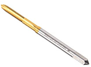 CoCud Espiral Punto Machos, Métrico M2.5 x 0.45 Rosca, Titanio Recubierto Alta Velocidad Acero 6542 Tornillo Fresado Roscar Macho - (Aplicaciones: para Roscado Perforación Máquina), 1uds