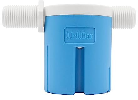 WANGCL 1,27 cm Automatisches Schwimmerventil, Wasserstandskontrolle, Edelstahl, Kunststoff, Schwimmerventil, Ventil, Grau