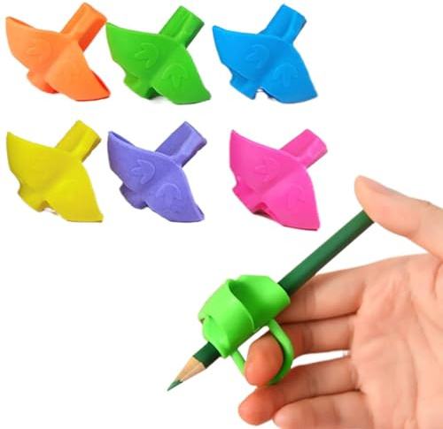 ZKGYUS 6 Pezzi Impugnatura Matita Bambini,Impugnatura Penna, Pencil Grips, Aiuto Scrittura Strumento Correzione della Postura per Bambini Adulti