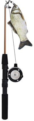 osiuujkw Caña de Pescar para Gatos Segura y no tóxica, Juego Interactivo, Amplia aplicación, caña de Pescar en Forma de pez, Juguete para Gatos de plástico fácil, la Carpa herbívora