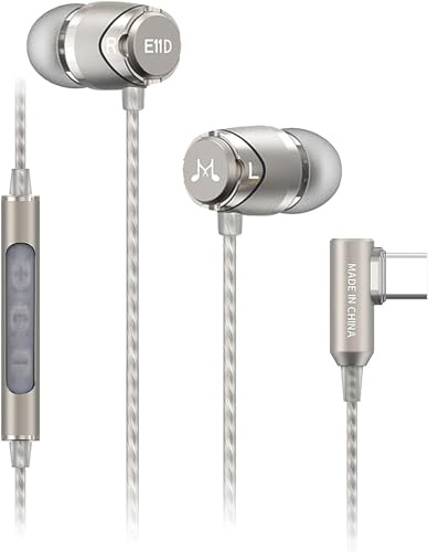 Soundmagic E11D In-Ear-Isolierende USB-C-Ohrhörer mit integriertem DAC und Mikrofon für Apple- und Android-Geräte, Gunmetal