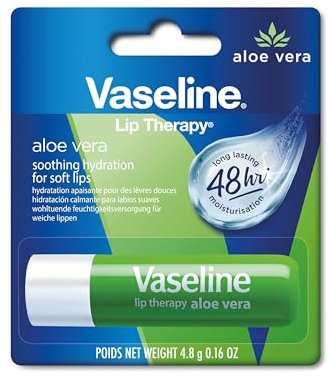 Vaseline Lip Therapy Aloe Vera | Getönter Lippenbalsam | Lippenstift mit Aloe Vera und Vitamin E (Aloe Vera 1 x 4,8g)