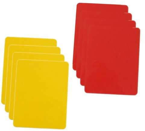 BELLIFFY 8stücke Teiliges Schiedsrichterkarten Für Fußball Gelbe Und Rote Karten Für Sportspiele Leicht Und Tragbar Langlebig Für Training Und Wettkämpfe