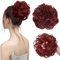 CATOR 1 pcs Moños Postizos, Vino tinto Grande Coleteros Pelo Mujer Postizos de Pelo Natural Rizado Ondulado Postizos Moño y Coletas Extensiones de Cabello, Moño Sintético Despeinado para Mujeres