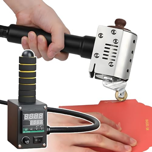 Máquina de rodillo de pegamento termofusible, temperatura ajustable de 50 a 220 °C, aplicador de pegamento para manualidades, embalaje, trabajo de cuero, aplicador de 50 ml a 3 mm