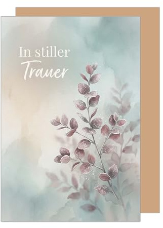 Edition Seidel Biglietto di condoglianze, con busta, biglietto di condoglianze, biglietto di condoglianze, biglietto pieghevole con scritta in stiller Trauer Anteilnahme Beileid Mitgefühl Mitgefühl