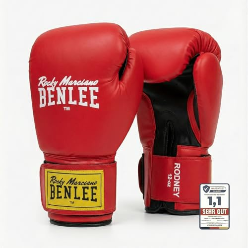 Benlee Rocky Marciano PU Training Glove Rodney - Red/Black, 10oz