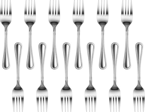New Star Foodservice Slimline Pattern 18/0 Stainless Steel Salad Fork, 6.25-Inch, Set of 12, Commercial Grade