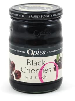 Opies Black Cherries with Kirsch 370g