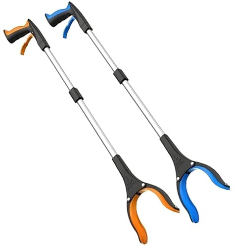 Grabber Reacher Tool,FitPlus Premium Grabber Tool 32 Inch, Strong Magnet Grabber Reacher for Elderly, Lightweight Extra Long Handy for Trash, Use with Wheelchair